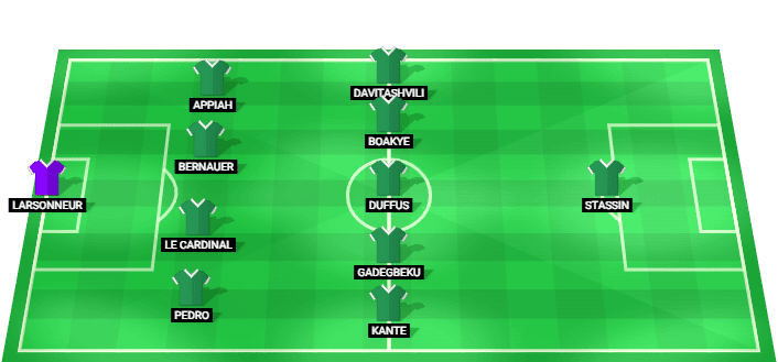 Alineación probable de Saint-Étienne ante Nice en el play-off de la Ligue 1 2026