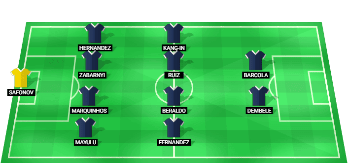 Posible alineación inicial del PSG para el partido contra Lens 13 mayo 2026