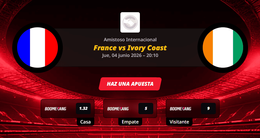 Pronóstico del partido France vs Ivory Coast - Amistoso Internacional 04/06/2026 en Nantes