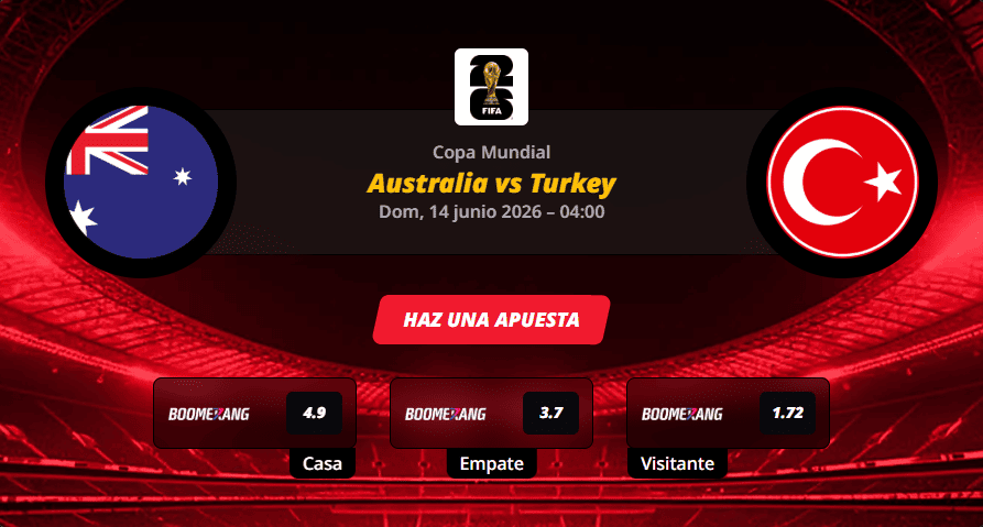 Pronóstico del partido Australia vs Turkey - Copa Mundial 2026