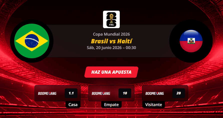 Pronóstico del partido Brasil vs Haití Copa del Mundo 2026 con predicción de resultado y consejos de apuestas