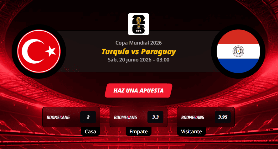 Pronóstico del partido Turkey vs Paraguay Copa Mundial FIFA 2026