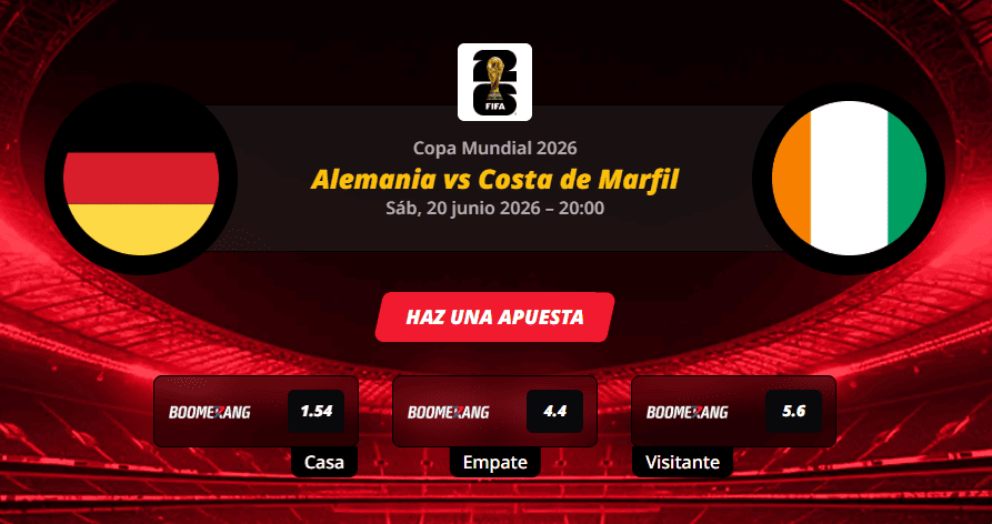 Pronóstico del partido Alemania vs Costa de Marfil - Copa Mundial 2026