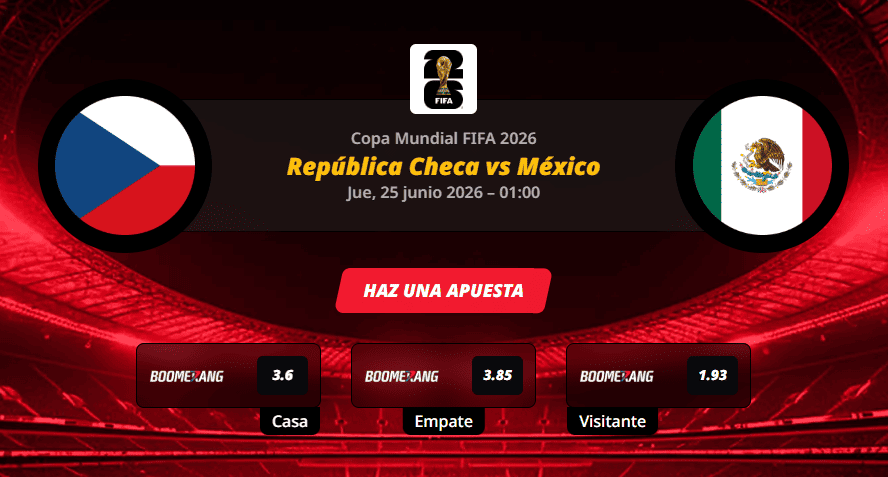 Pronóstico del partido República Checa vs México Copa Mundial 2026