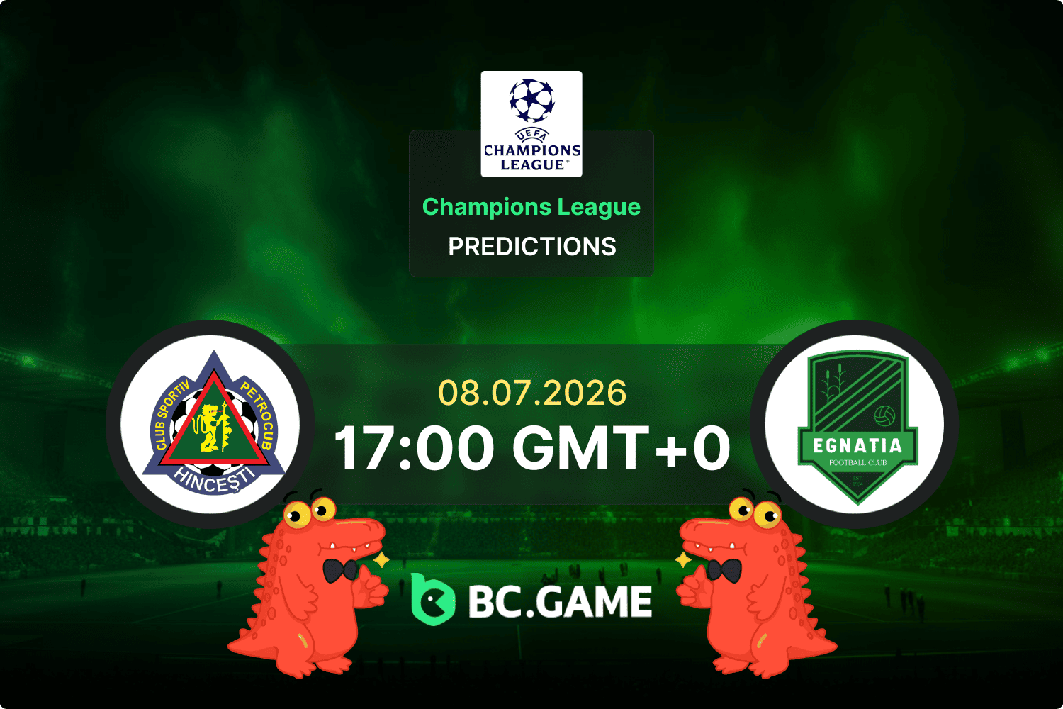 Pronóstico del partido para el FC Petrocub vs KF Egnatia partido de la Liga de Campeones