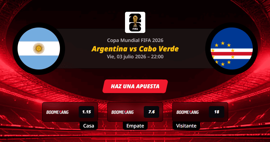 Pronóstico del partido para el Argentina vs Cabo Verde partido de la Copa Mundial 2026