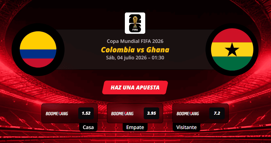 Pronóstico del partido para el Colombia vs Ghana partido de la Copa Mundial 2026