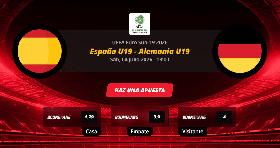 Pronóstico del partido para el España U19 vs Alemania U19 partido de la UEFA Euro Sub-19 2026