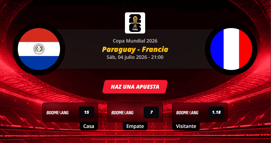 Pronóstico del partido para el Paraguay vs Francia partido de la Copa Mundial 2026