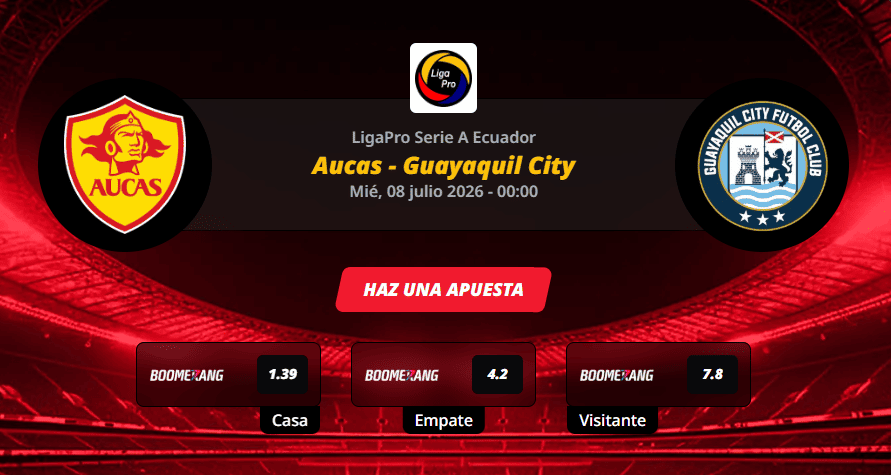 Pronóstico del partido para el Aucas vs Guayaquil City partido de la LigaPro Serie A Ecuador