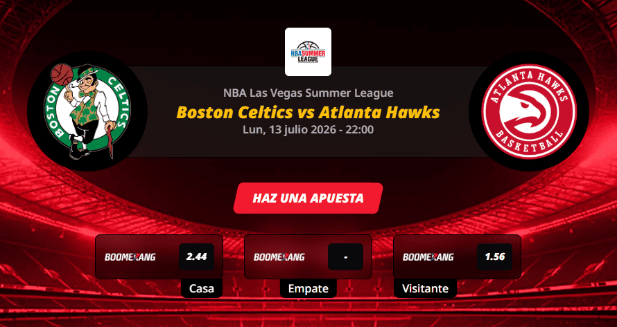 Pronóstico del partido Boston Celtics vs Atlanta Hawks NBA Las Vegas Summer League 2026