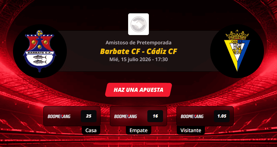Pronóstico del partido para el Barbate CF vs Cádiz CF partido de pretemporada