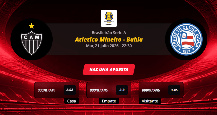 Pronóstico Atletico Mineiro vs Bahia Brasileirão