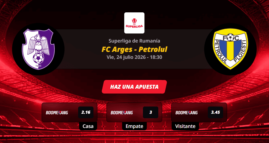 Pronóstico del partido para el FC Arges vs Petrolul partido de la Superliga de Rumanía
